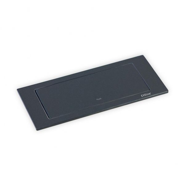 EVOline BackFlip, 180° drehbar, 2-fach Steckdose + 1 USB-Charger, matt schwarz lackiert