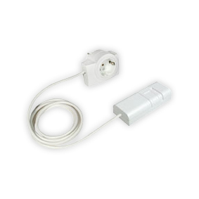LED Schnurdimmer mit Schieberegler und Schalter 110VA weiß